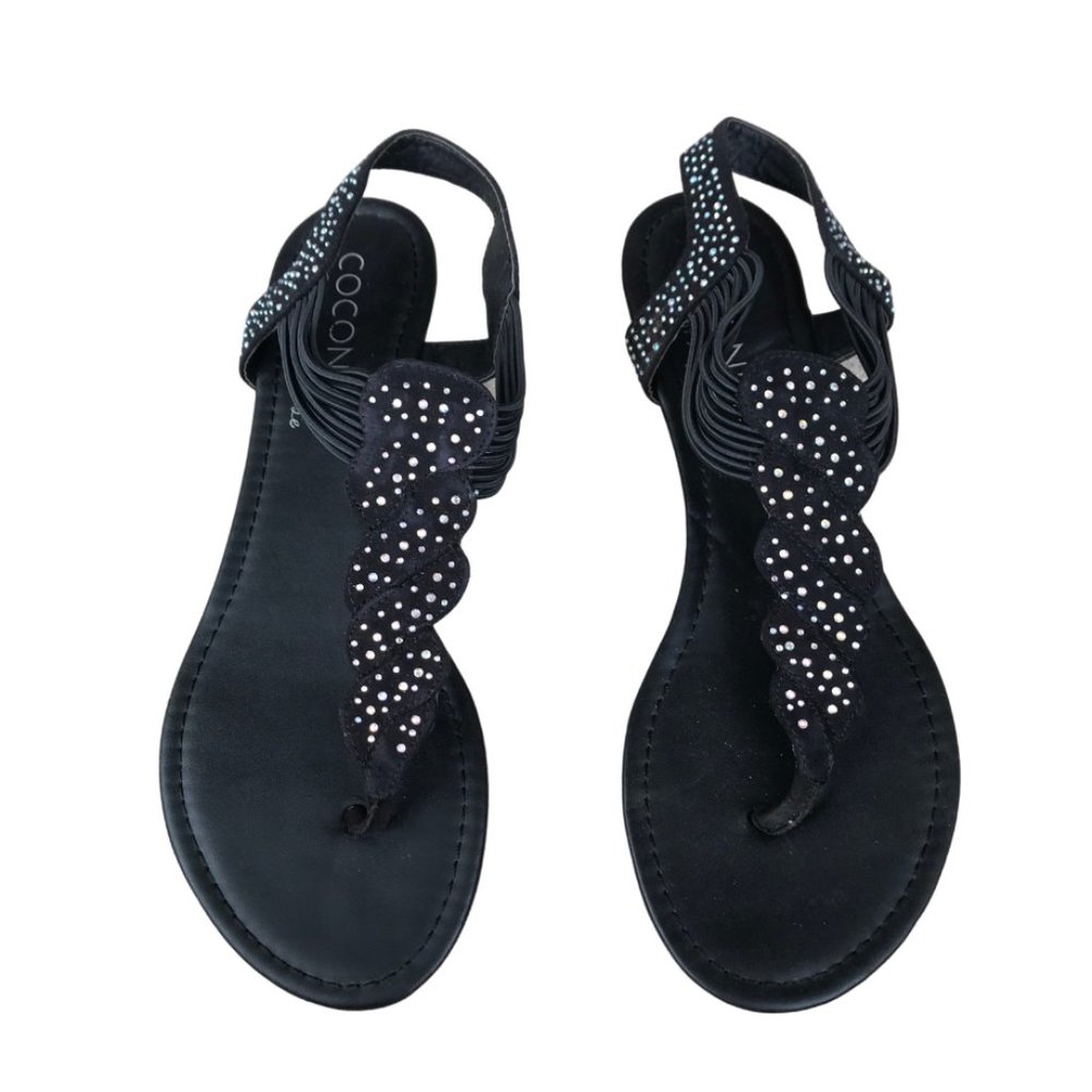 Black Sparkle Sandals